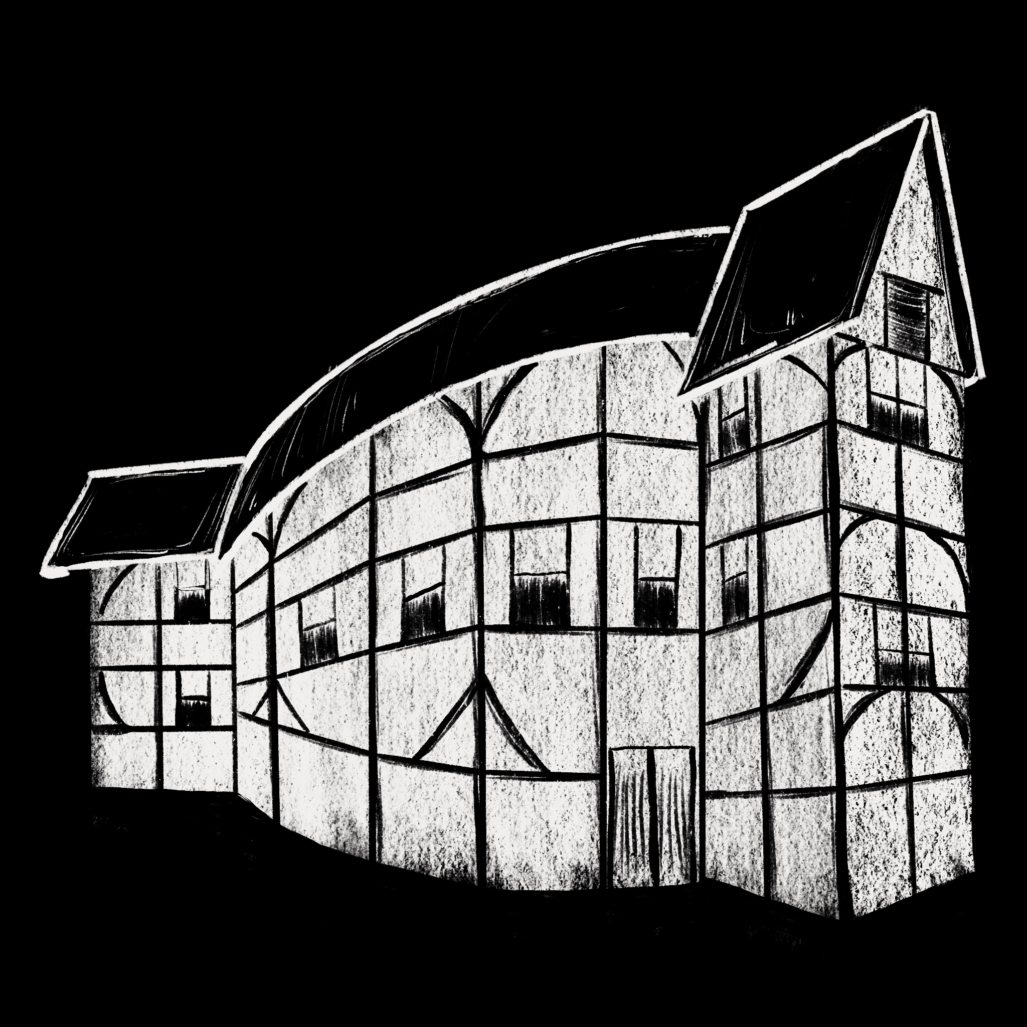 Anna Hernandez’s drawing of the Globe theatre